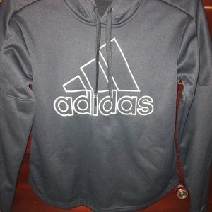 Adidas black long sleeve hoodie-NWT!!